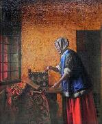 Pieter de Hooch Die Goldwagerin oil painting